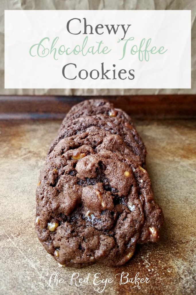 Chewy Chocolate Toffee Cookies | The Red Eye Baker