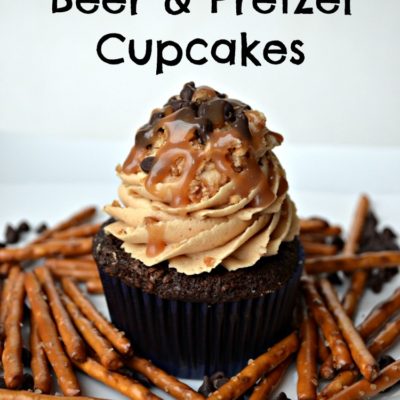 Chocolate Beer & Pretzel Cupcakes