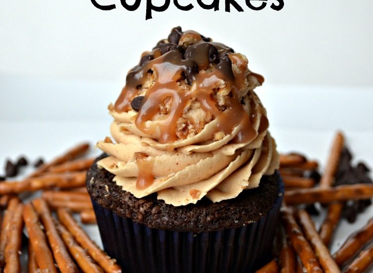 Chocolate Beer & Pretzel Cupcakes