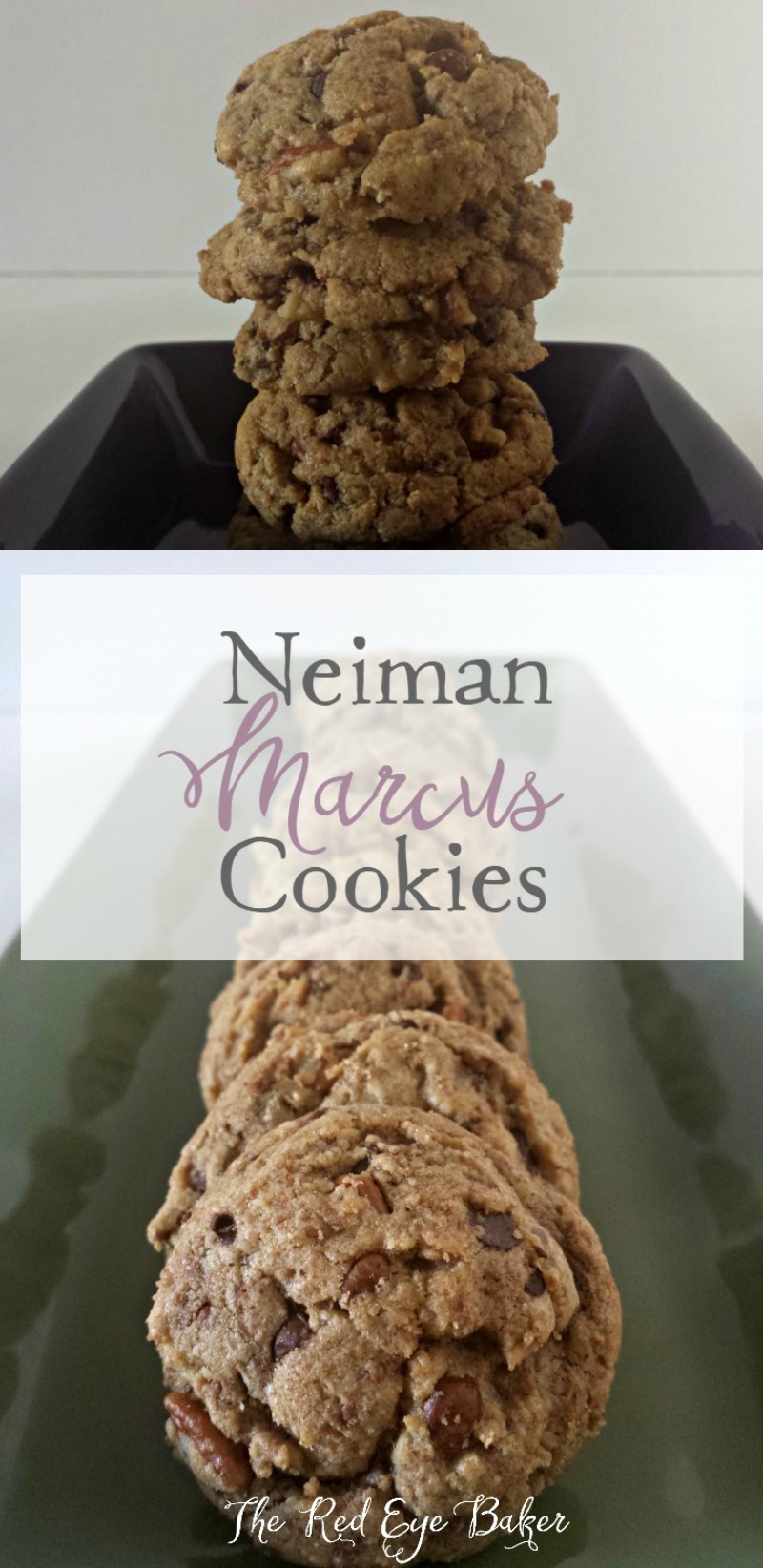 Neiman Marcus Cookies are a cookie lovers dream. Not just an ordinary chocolate chip cookie, loaded with 2 kinds of chocolate, pecans, and oatmeal. Delish!