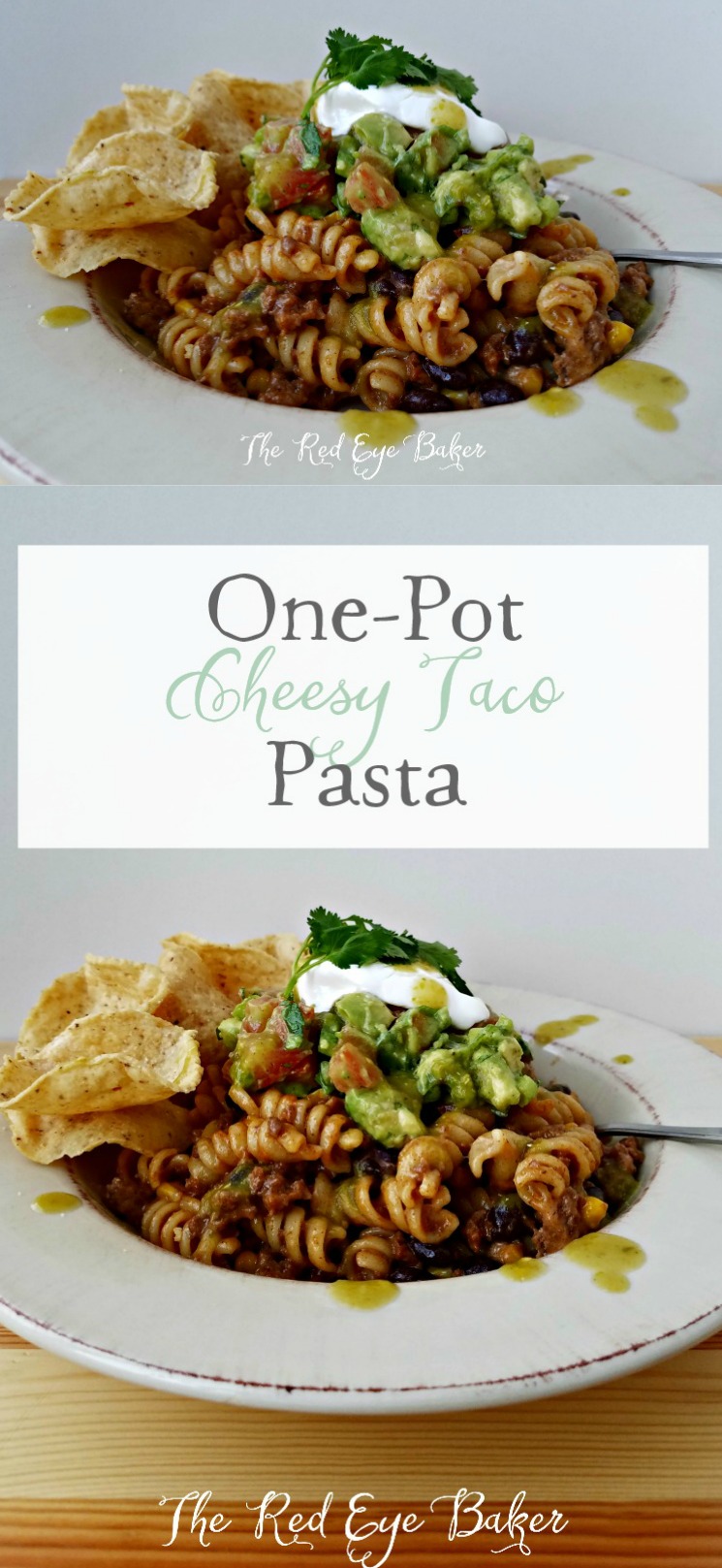 One-Pot Cheesy Taco Pasta | 30 minute meals are a mom's best friend! This One-Pot Cheesy Taco Pasta is an simple and tasty way to get the family fed any day of the week.