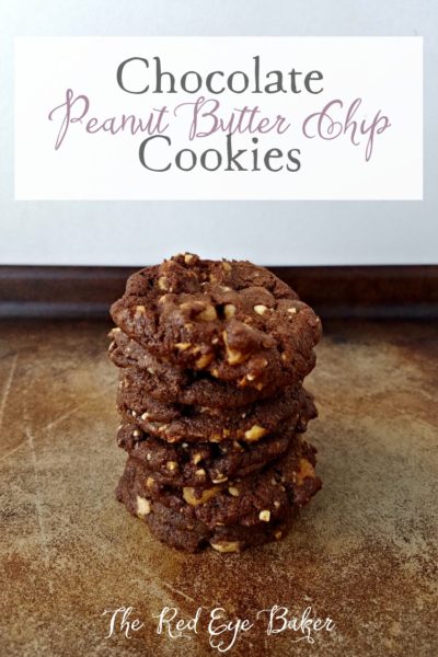 Chocolate Peanut Butter Chip Cookies | Filled with peanut butter chips and chopped peanuts these Chocolate Peanut Butter Chip Cookies are also chocolaty and delicious!